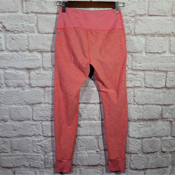 Zella Heathered Coral Pink Mid Rise Jogger Leggings - Picture 7 of 12